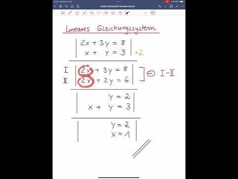 Lineares Gleichungssystem, LGS, zwei lineare Gleichungen mit zwei ...