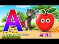 Phonics Song 2 with TWO Words in 3D - A For Apple🍎🍏- ABC Alphabet Songs with Sounds for Children's
