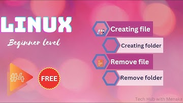 #4 How to create files and insert data in Linux🤔 | Working with folders | Tech hub with Menaka