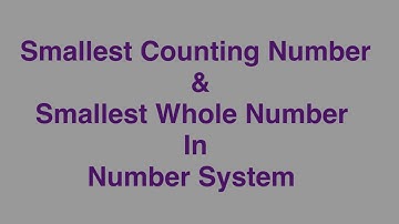 What is the Smallest Counting number in Maths ?#wholenumber #mathematical #wholenumbers #mathstricks