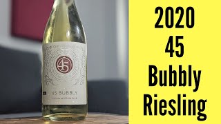2020 45 Bubbly Riesling from Forty-Five North Vineyard and Winery Wine Review