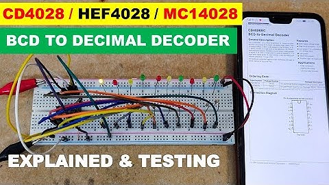 {667} cd4028 bcd to decimal decoder, explained and testing