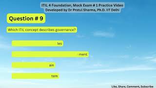ITIL4 Foundation Mock Exam # 1  | Practice Video # 1 | #ITIL4 #ITIL4Foundation #MockExam