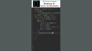 Java Pattern-92 | Print D | 500 Java Pattern Programs #shorts #java #coding #programming