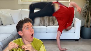 Old Vs Young Backflip Challenge! Funny Life Hacks & Sibling Pranks