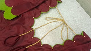 👉Trending Scallop Sleeve design cutting and stitching for blouse 