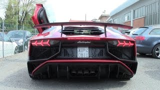 Lamborghini Aventador LP-750-4 SV on road! - Start up and sounds Lamborghini Aventador Lp 750 4 Sv