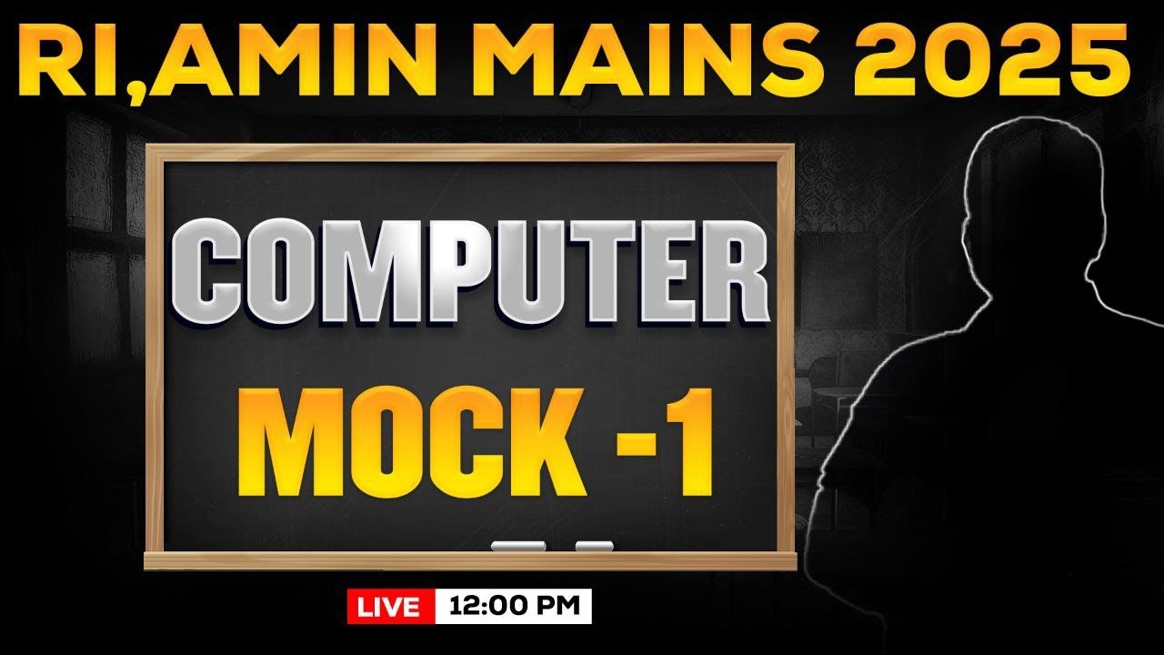 🔥 RI AMIN ICDS MAINS | COMPUTER MOCK 1 | 40 MCQ | CLASS 1