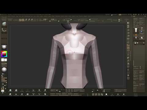 Stylized Female Blockout Zbrush 2018 1 Twitch Stream Timelapse