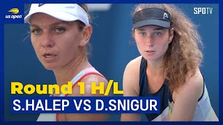 [US Open] S.Halep vs D.Snigur H/L screenshot 4