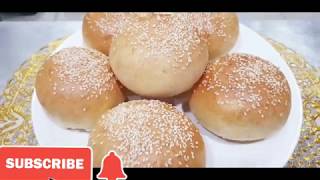 عيش البرجر (خبز الكايزر)بمكونات سهلة وطريقة سريعة ونتيجة مضمونة (burger bread)