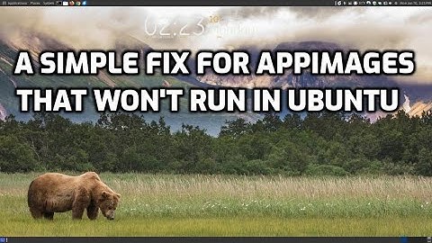 A Simple Fix for AppImages that Won