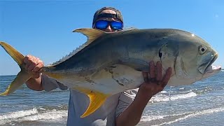 First Jack Crevalle, Bull Red, Atlantic Sharpnose Shark Gulf Shrimp Catch And Cook