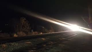 Southbound Double Stack Intermodal Autorack Train CN E271-61 With A Solo IC SD70 IC 1029 