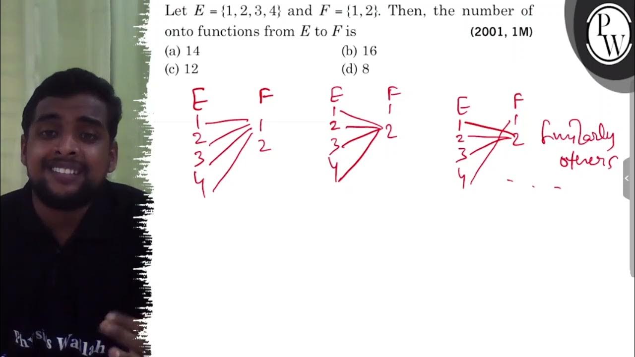 Let E 1 2 3 4 And F 1 2