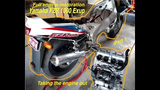 Yamaha FZR 1000 Exup Full engine restoration Part 1