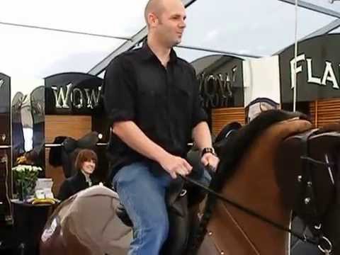 riding a horse simulator