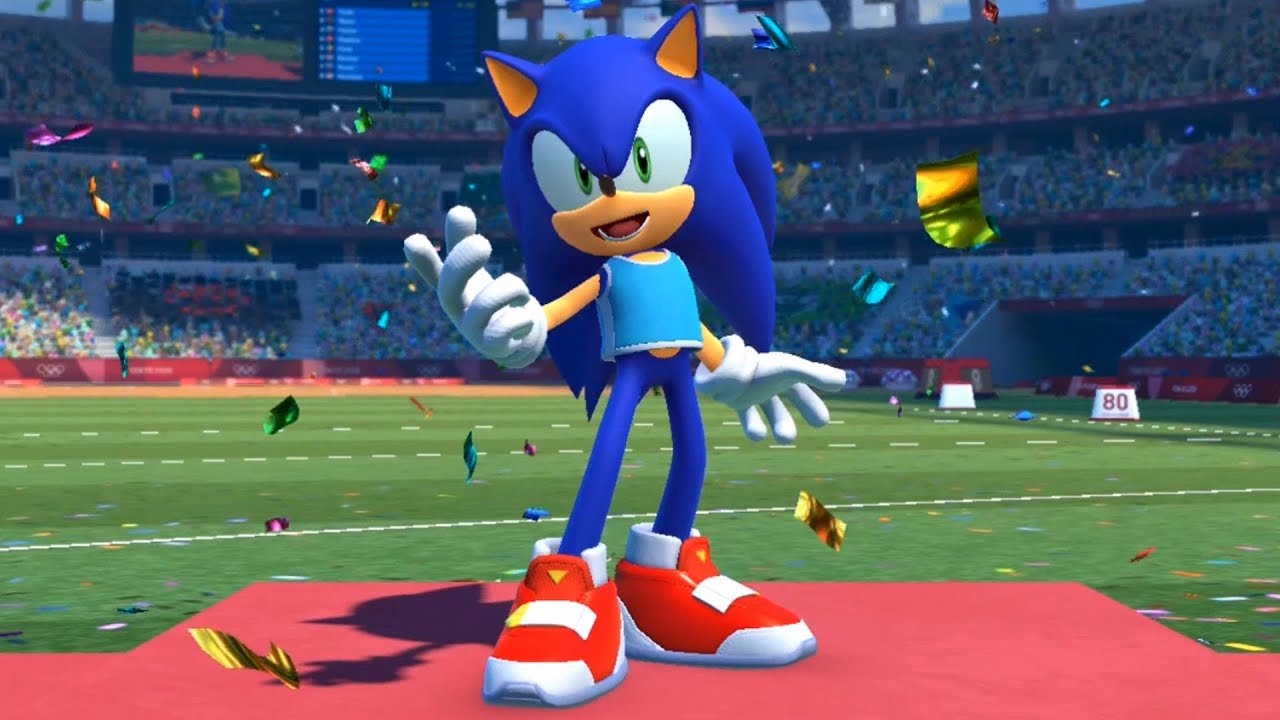 Look at our smiling speedy blue boi in his new kicks and apparel! (Mario &  Sonic at the Tokyo 2020 Olympic Games) : r/SonicTheHedgehog