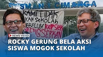 Rocky Gerung Bela Aksi Siswa SMAN 1 Cimarga Mogok Sekolah Guru Kencing Berdiri, Murid Kencing Berlar