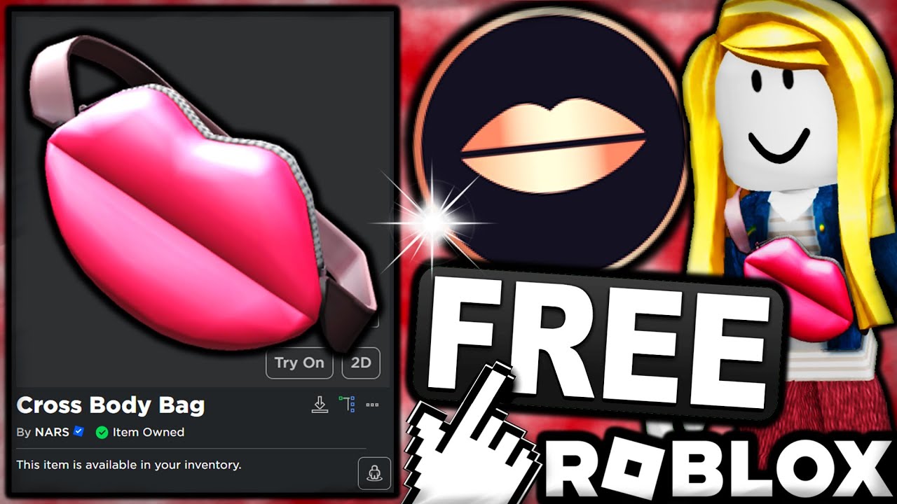 ITEM GRÁTIS : COMO PEGAR A BOLSA KISS NO NARS SWEET RUSH. ROBLOX 