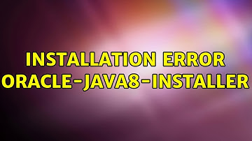 Ubuntu: Installation error oracle-java8-installer
