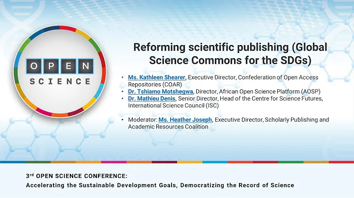 UNOpenScience23: Day 3B - Reforming Scientific Publishing (Global Science Commons for the SDGs)