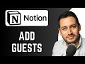 How To Add Guests in Notion | Invite guest to workspace  | Notion Tutorial