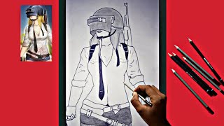 PUBG Female Character |How To Draw A Sketch Of PUBG Female Character
