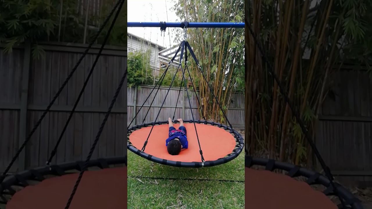 150cm Orange Nest Swing on Swing Set Stand