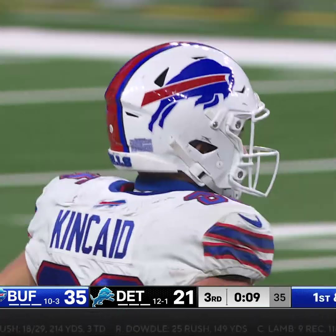 Dalton Kincaid catches for a 29-yard Gain vs. Detroit Lions