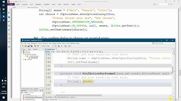 Demo về sử dụng Dialog trong Java Swing