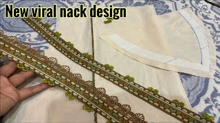 New v placket neck design cutting and stitching/v placket neck design 2025/ neck design with lace