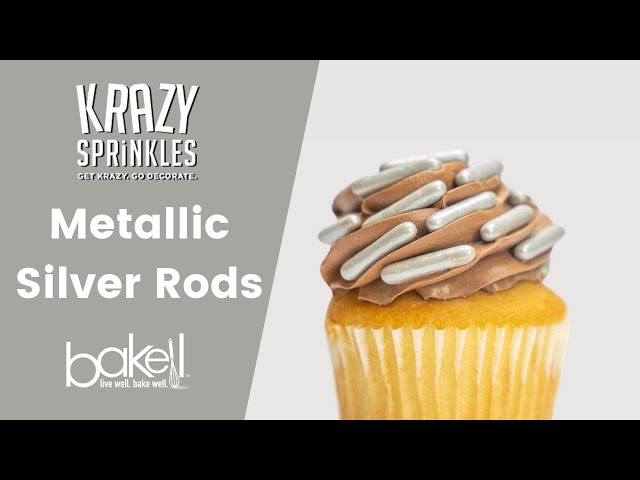 Metallic Gold Rods Edible Sprinkles | Krazy Sprinkles | Bakell 1/2 Cup