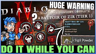 Diablo 4 - Do THIS Now - ALL Class & Build Make Abattoir of Zir EASY - ALL You NEED to Prep Guide!