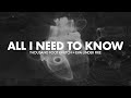 Thousand Foot Krutch &amp; Eva Under Fire- All I Need To Know (Lyric Video)