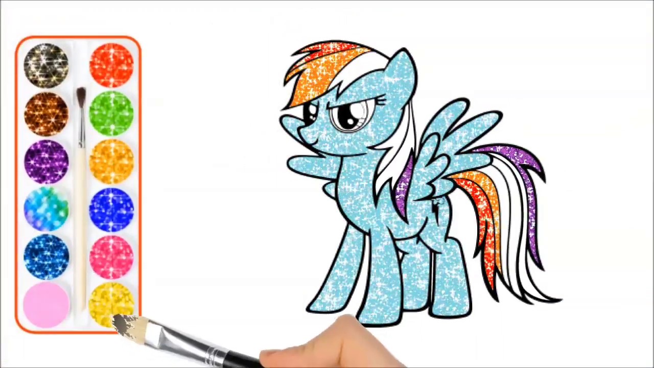 50 Gambar Mewarnai  Kuda  Poni  Rainbow Dash GAMBAR 