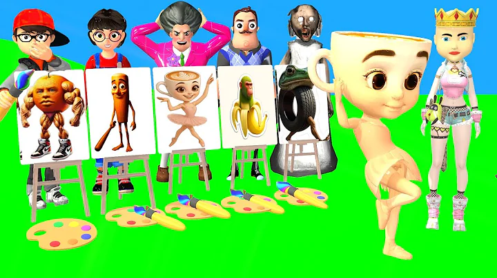 Scary Teacher 3D vs Squid Game Rescue Tung Tung Tung Sahur Italian Brainrot Singing Challenge