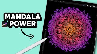 How to create a MANDALA in PROCREATE #Shorts screenshot 5