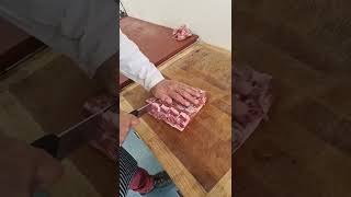 Cutting a Lamb loin sixpence with Franco