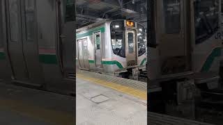 東北本線仙台駅　E721系+701系発車