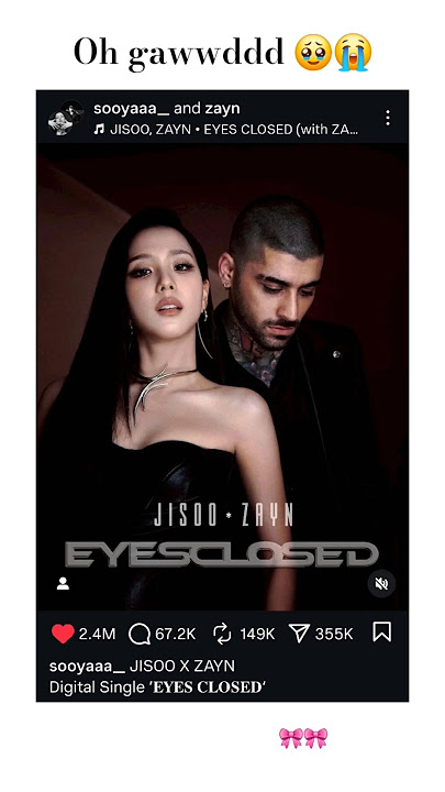 Finally , We got a collab of Kim Jisoo × Zayn Malik 😭😱 @sooyaaa__ #jisoo #kimjisoo