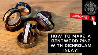 Making A Bentwood Ring With Dichrolam Inlay! #woodworking