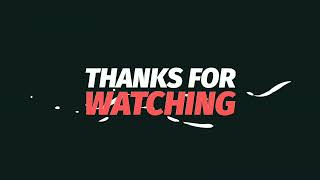 thanks for watching || Outro || No Copyright Video Resimi