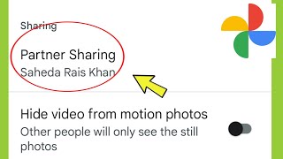 Google Photos | Partner Sharing Settings screenshot 1
