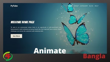 06. Navigation Bar With Full Screen, Sticky header in scroll . Animate / animations