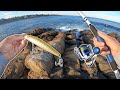 Striped Bass Fishing from the Rocks!! (Rockport, Massachusetts)