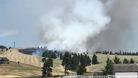 RAW Video: Andrus Fire burning near Cheney