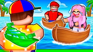 I Pretended to be a NOOB in Roblox Build a Boat, Then Used a $100,000 Boat!