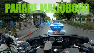 PARADE MOTOR HARLEY POLICE di MALIOBORO JOGJA !