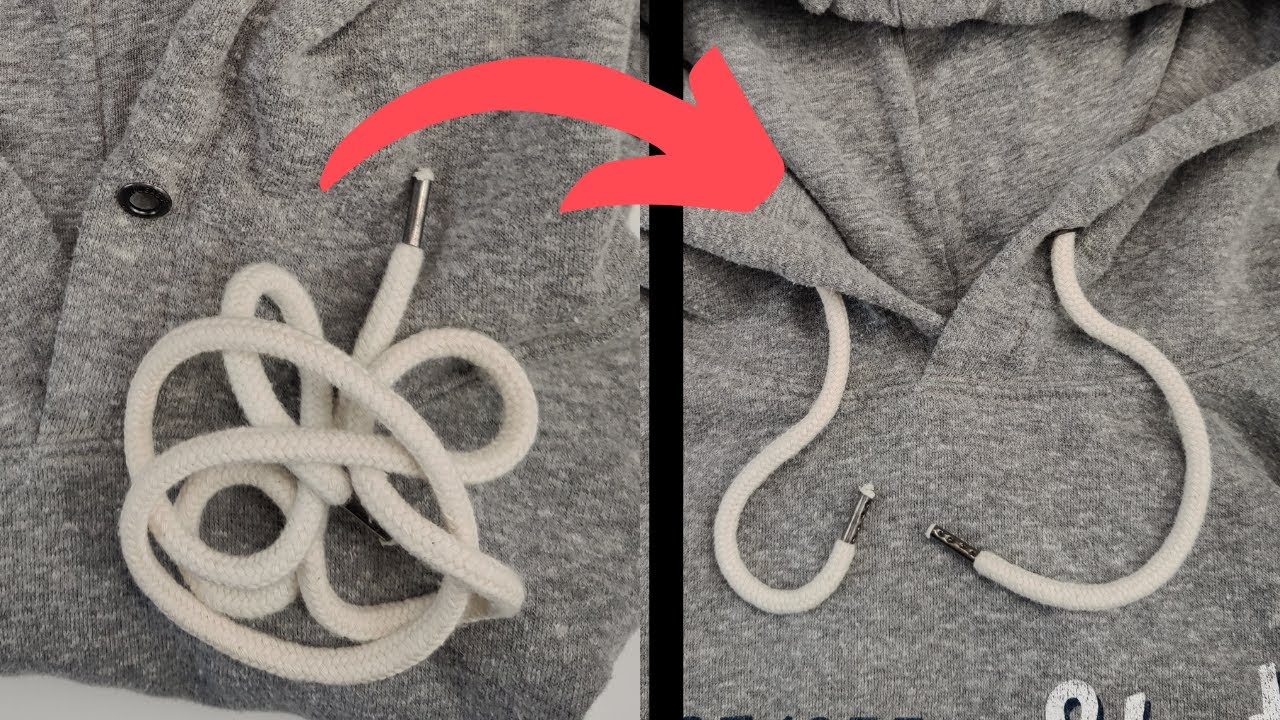 Re-thread A Hoodie Drawstring With A Straw // DOES IT WORK? 